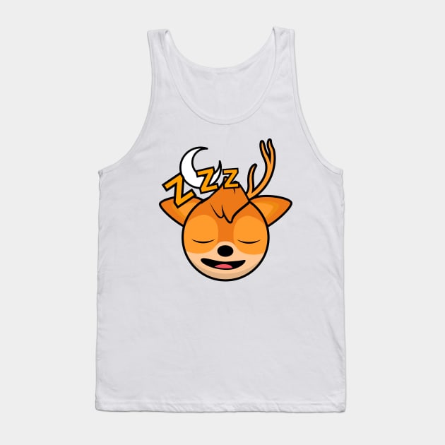 Sleeping Cyclist Deer Velo Tank Top by MOULE